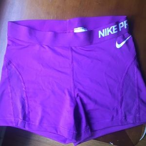 Size M Purple Nike Pro Spandex